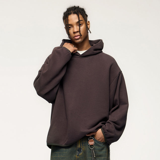 Thin Hoodie Loose And Simple Solid Color High Street