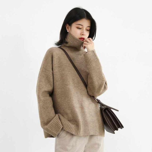 Women's Turtleneck Sweater Vintage Thickened Sweater
