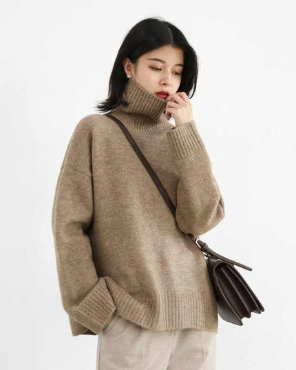 Women's Turtleneck Sweater Vintage Thickened Sweater