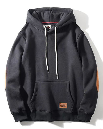 Thick Warm Affixed Cloth Embroidered Hoodie Coat