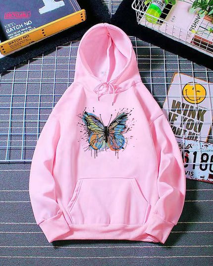 Plus Size Loose Hooded Sweater For Women
