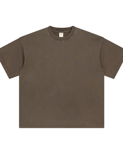 Men's Retro Washed Distressed Short Sleeve Fashion Brand
