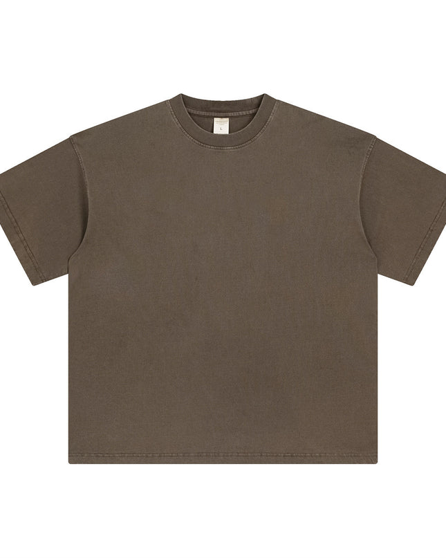Men's Retro Washed Distressed Short Sleeve Fashion Brand