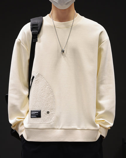 Round Neck Print Long Sleeves T-shirt Loose