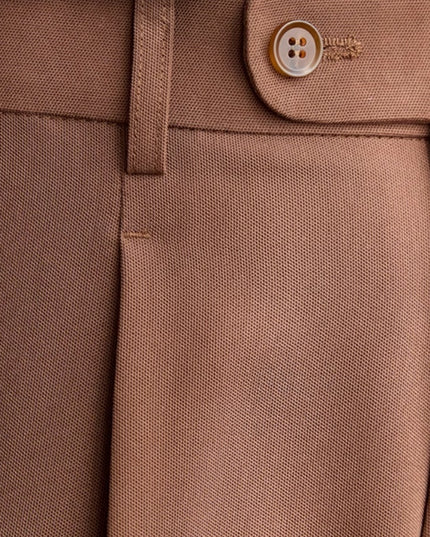 Retro Elastic Waist Non-ironing Naples Mid-high Waist Suit Pants
