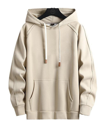Heavy Cotton Hooded Sweater Men's Simple Solid Color
