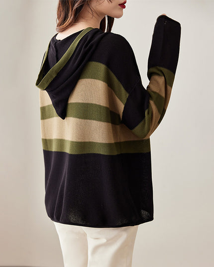 Unisex Style Outer Wear Hoodie Knitted