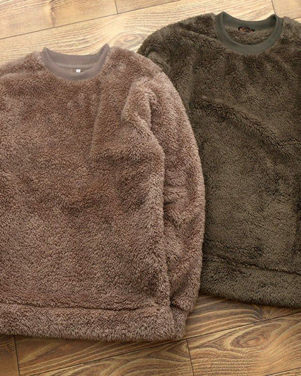 Autumn And Winter Plus Size Men's Round Neck Pullover Keep Warm Sweater