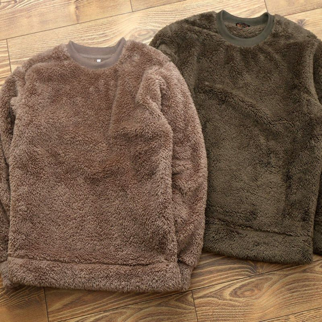 Autumn And Winter Plus Size Men's Round Neck Pullover Keep Warm Sweater