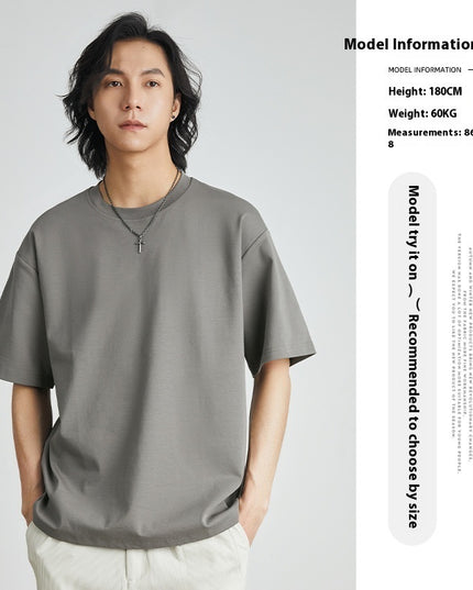 Cool Solid Color Inner Wear Round Neck Bottoming Shirt