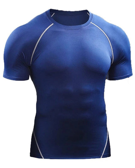 Workout Clothes Short Sleeve Men Quick Drying Clothes Exercise Running T-shirt