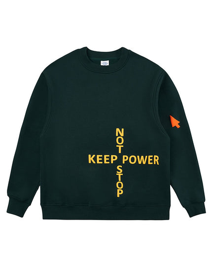 Men's Letter Printed Crew Neck Sweatshirt
