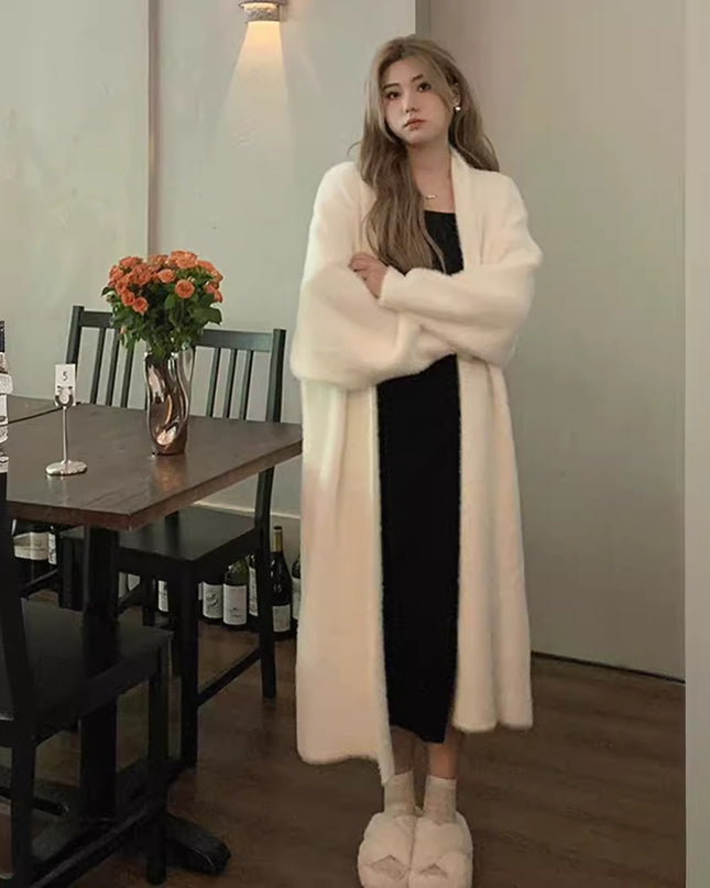 Soft Glutinous Knitted Cardigan Sweater For Women Autumn And Winter New Loose