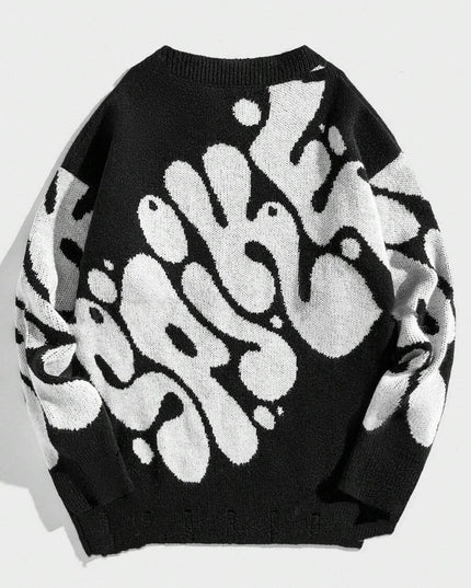 Loose American Sweater High Street Tide Top