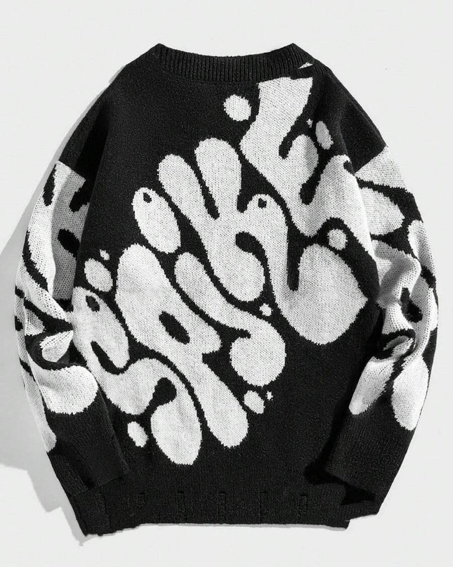 Loose American Sweater High Street Tide Top