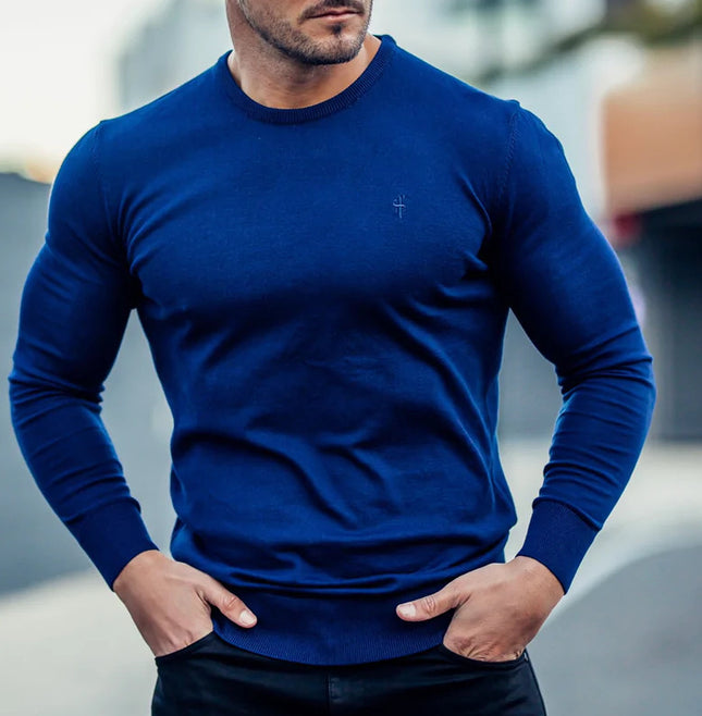 Men's Knitted Embroidered T-shirt