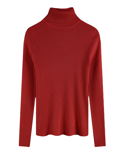 Thickening Inner Wear Skinny Versatile Long Sleeve Thermal Turtleneck Sweater For Women