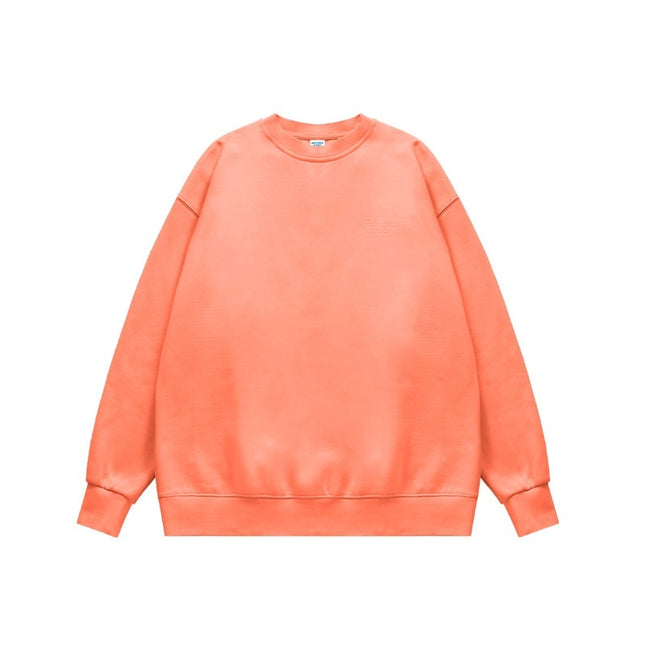 INF Men's Clothing FOG Morandi Gel Printing Round Neck Fleece-lined Sweater
