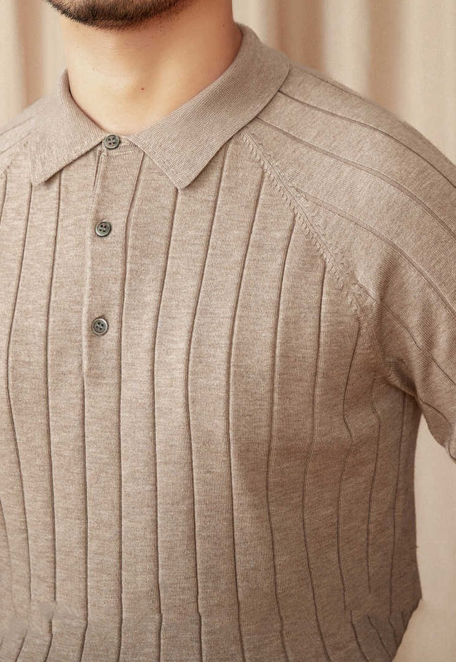 Men’s Autumn & Winter British Lapel Sweater – Slim Fit Long Sleeve