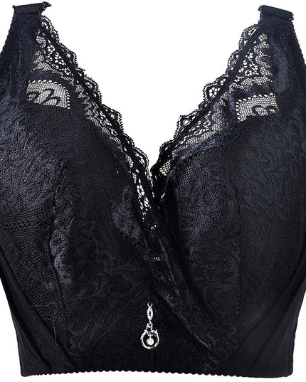 Thin Plus Size Bra Big Chest Small Lace Full Cup Bra