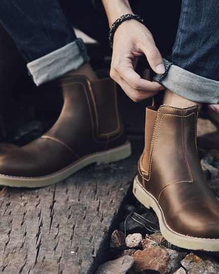 Men's Casual British Style Chelsea Dr Martens Boots