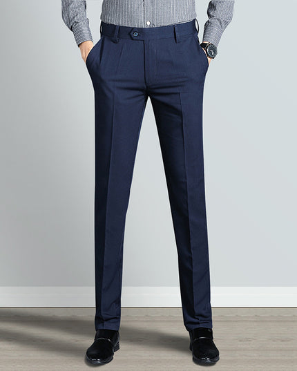 Youth Slim Straight Four-Sided Stretch Trousers