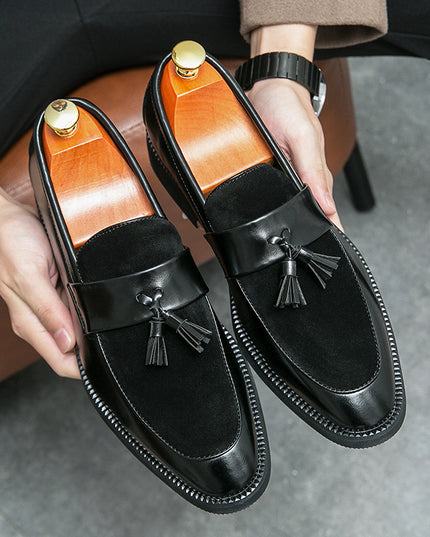 Men's Leather Shoes British Trend Slip-on Business Formal Men's Shoes