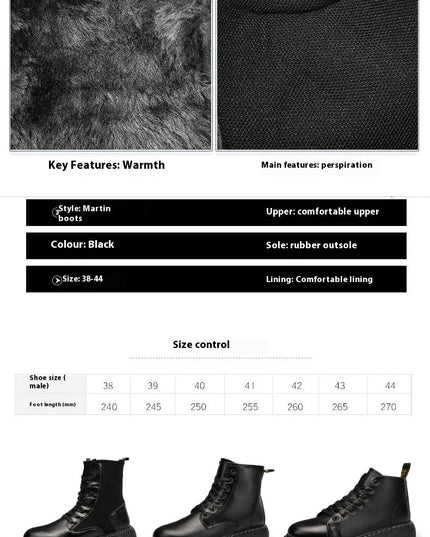 Martin Boots Men's British Style Side Zipper