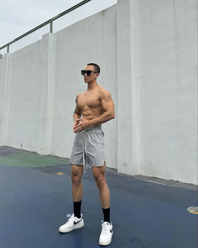 Ice Silk Quick-drying Double-layer Shorts For Men