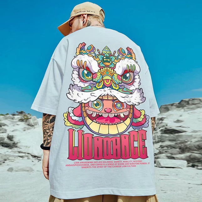 Bear Large Size Short Sleeve T-shirt Men's Trendy Brand