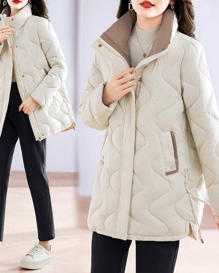 Mid-length Loose And Simple Cotton-padded Coat