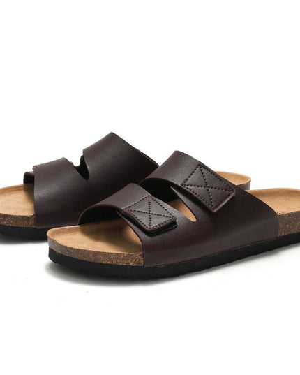 Men's Cork Slippers Slippers Velcro