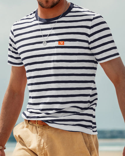 Striped Men's Short Sleeved T-shirt For Summer Casual Wear