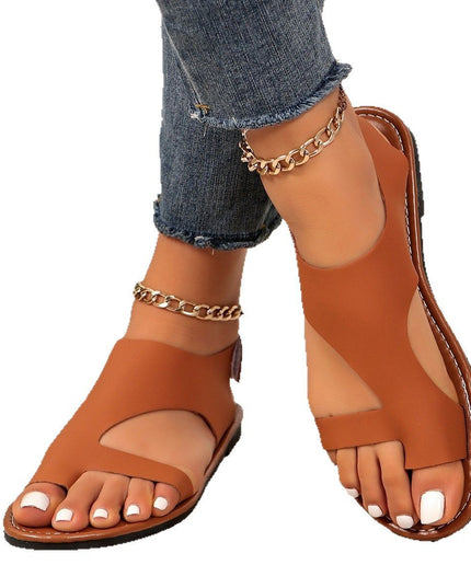 Women's Cross-strap Flat Sandals Retro Style Broadband