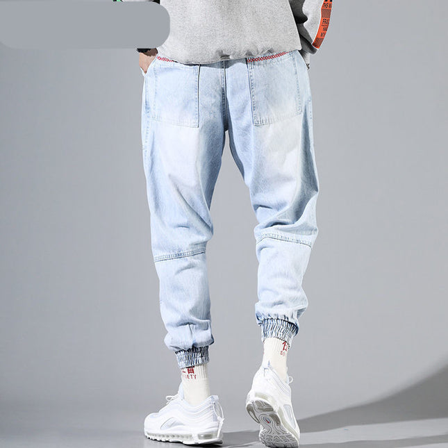 Summer light blue jeans