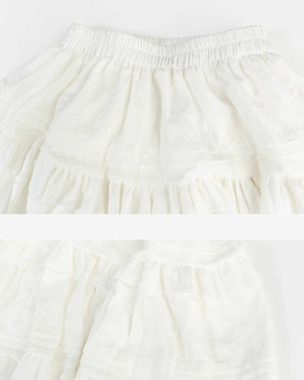 Color Elastic Waist Cake Skirt Half Body Skirt For Women Japanese