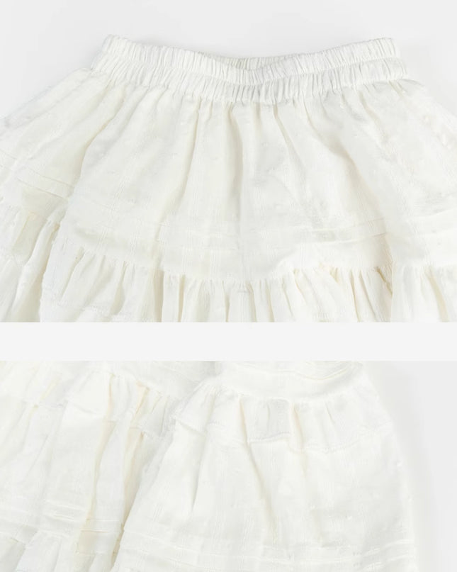 Color Elastic Waist Cake Skirt Half Body Skirt For Women Japanese