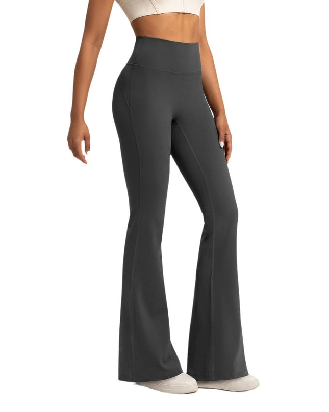 Fleece-lined Bell-bottom High Waist Nude Feel Wide Leg Pants
