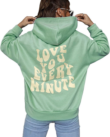 Every Thing Will Be Okay Creative Letter Hoody Female Casual Pocket Hoodie Fashion Loose Clothes Warm Comfortable Pullover
