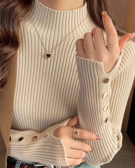 Artistic Trendy Semi-high Collar Sweater Inner