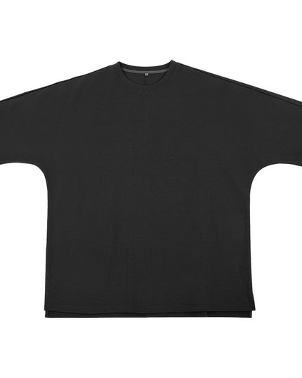 Air Cotton Plus Size 280g Loose T-shirt With Sleeves