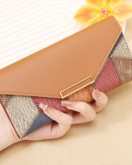 A Multi-functional Buckle Retro Thin Coin Purse From Japan And South Korea