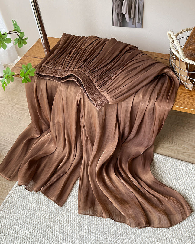 High-end Elegant Ice Silk High Waist Slimming Long Pants