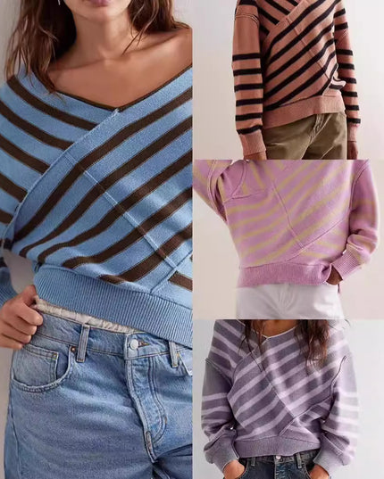 New Off-shoulder Loose Off-shoulder Top Long Sleeve Sweater