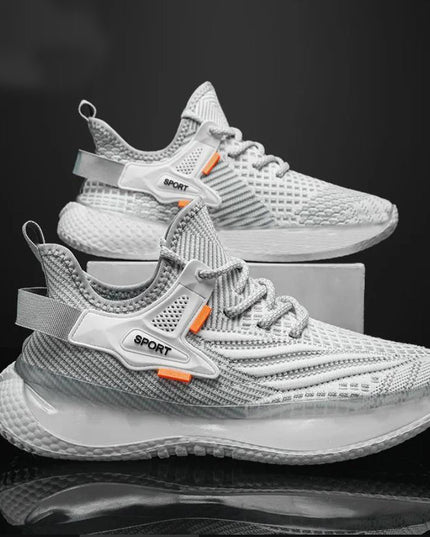 Men's Fashion Casual Fly Woven Mesh Breathable Platform Sneaker