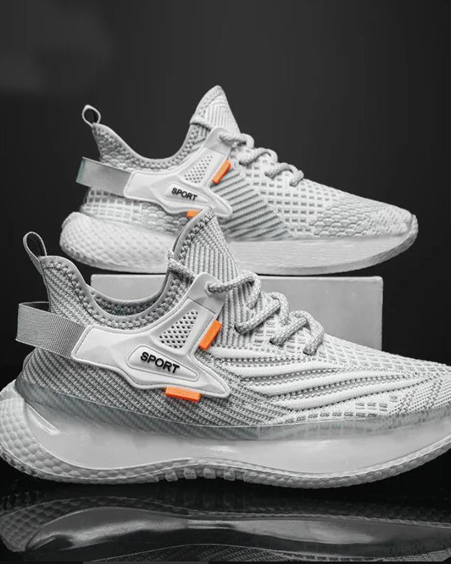 Men's Fashion Casual Fly Woven Mesh Breathable Platform Sneaker