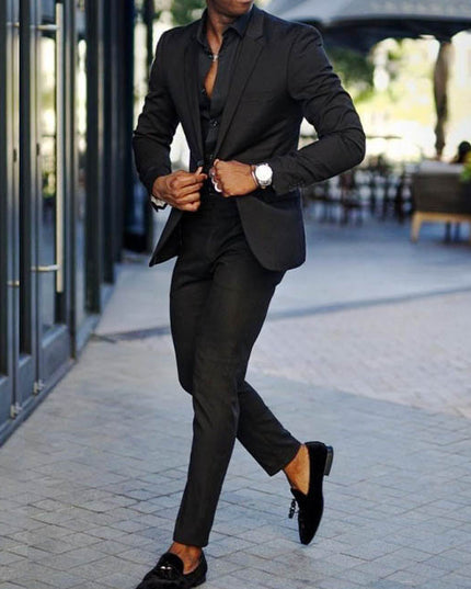 Two-piece Digital Printing Suit With Two Buttons Suit