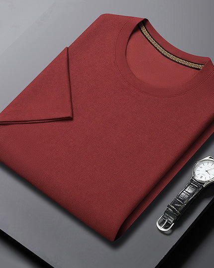 Men's Fashionable All-matching Round Neck Breathable Half Sleeve Top