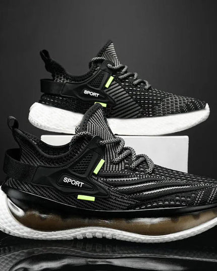 Men's Fashion Casual Fly Woven Mesh Breathable Platform Sneaker