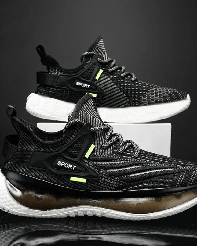 Men's Fashion Casual Fly Woven Mesh Breathable Platform Sneaker